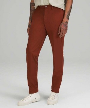 Lululemon Commission Slim-Fit Pant 34" Warpstreme Erkek Pantolon Kahverengi | NSGZCI-962
