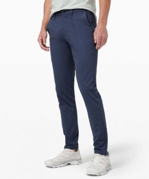 Lululemon Commission Slim-Fit Pant 37" Warpstreme Online Only Erkek Pantolon Mavi | IOHFMW-645