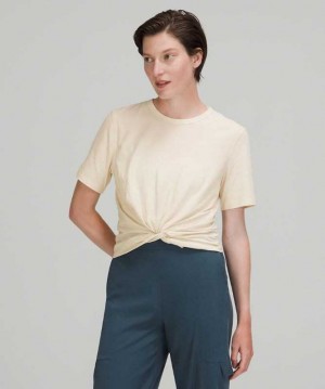 Lululemon Crescent T-Shirt Online Only Kadın Üstler Beyaz | OAQVXJ-036