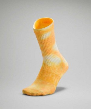 Lululemon Daily Stride Crew Tie Dye Erkek Çorap Clementine | OGSJXE-709