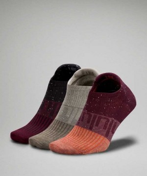 Lululemon Daily Stride Low-Ankle 3 Pack Colour Block Erkek Çorap Turuncu | QKFLCG-789