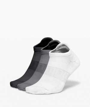 Lululemon Daily Stride Low Ankle 3 Pack Erkek Çorap Beyaz Gri Siyah | LWEORN-531