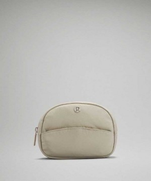 Lululemon Double-Zip Pouch Mini Çantası Raw Linen | FZNLIO-574
