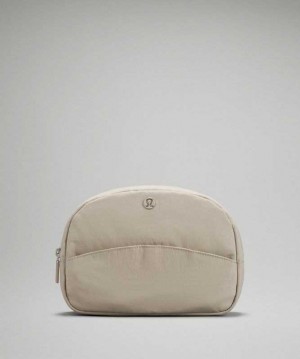 Lululemon Double-Zip Pouch Çantası Raw Linen | FEPZIG-792