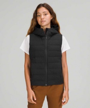 Lululemon Down and Around Vest Kadın Mont Siyah | LBZCWU-740