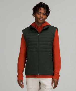 Lululemon Down for It All Vest Erkek Mont Yeşil | YBKXSM-598