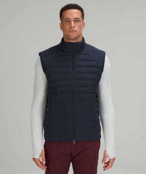 Lululemon Down for It All Vest Erkek Mont Lacivert | EGIOUX-391