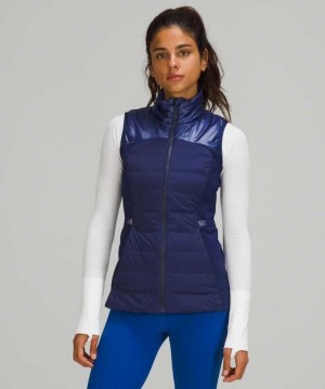 Lululemon Down for It All Vest Shine Kadın Mont Night Sea | NBSATD-402