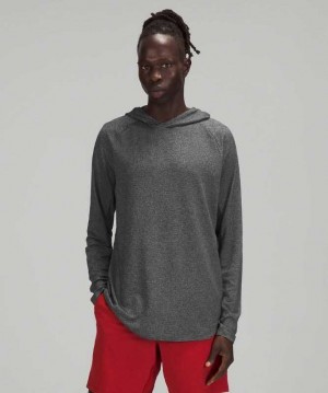 Lululemon Drysense Erkek Kapşonlu Siyah Gri | JUHCXQ-231