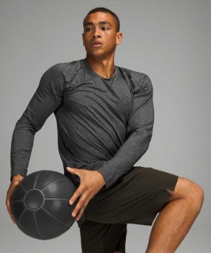 Lululemon Drysense Long Sleeve Erkek Üstler Siyah Gri | AUDCTH-573