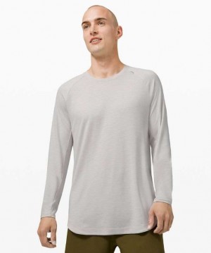 Lululemon Drysense Long Sleeve Erkek Üstler Heathered Vapor | CSEZID-064