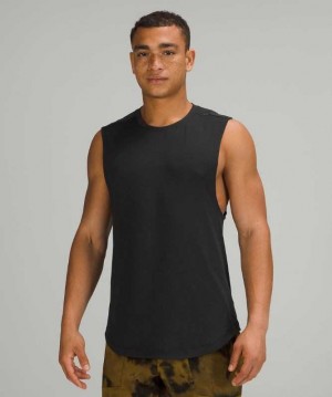 Lululemon Drysense Sleeveless Erkek Üstler Siyah | JHYNZQ-370