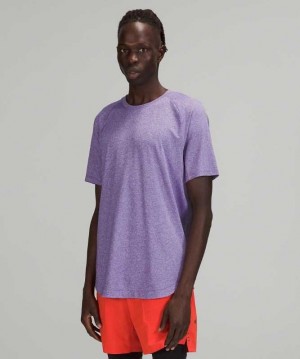 Lululemon Drysense Training Sleeve Shirt Erkek Üstler Mor Beyaz | IVSXFP-938