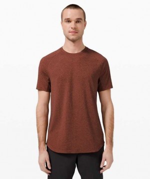 Lululemon Drysense Training Sleeve Shirt Erkek Üstler Siyah Turuncu | AYRSWV-723