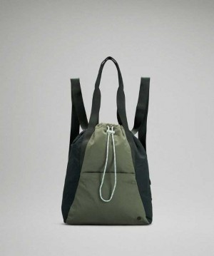 Lululemon Dual Function Backpack To Tote Çantası Yeşil Yeşil | ZNUPFJ-529