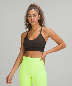 Lululemon Ebb to Street C/D Kadın Spor Sütyeni Koyu Zeytin Yeşili | LGEINC-856