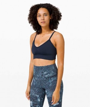 Lululemon Ebb to Street Light Support, C/D Cup Kadın Spor Sütyeni Lacivert | JKACYR-293