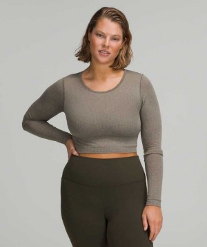 Lululemon Ebb to Street Long Sleeve Shirt Kadın Üstler Rover | XKOTYZ-173
