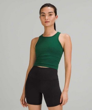 Lululemon Ebb to Street RB Crop Kadın Üstler Yeşil | RAYEMP-970