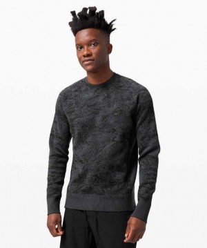 Lululemon End State Pullover Erkek Tişörtü Gri Siyah | QMIOKR-241