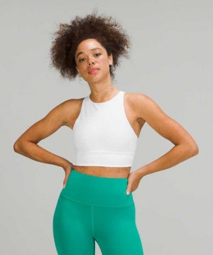 Lululemon Energy High Neck LL Tough Kadın Spor Sütyeni Beyaz | KPMSYE-695