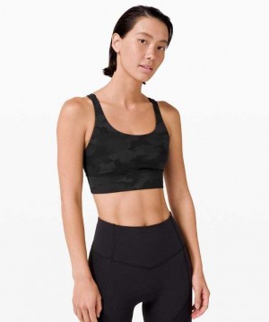 Lululemon Energy Long Line Kadın Spor Sütyeni Camo Koyu | TMNSKR-743