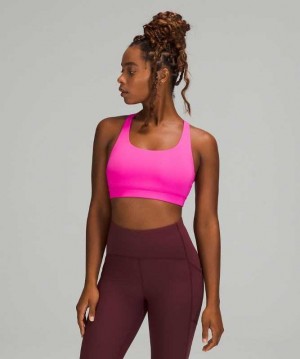 Lululemon Energy Medium Support, B–D Cups Kadın Spor Sütyeni Pembe | TZQFBA-573