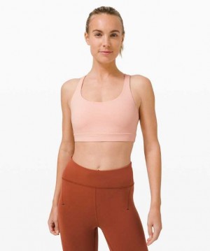 Lululemon Energy Medium Support, B–D Cups Kadın Spor Sütyeni Pembe | UDPSGK-495