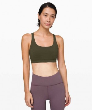 Lululemon Energy Medium Support, B–D Cups Kadın Spor Sütyeni Koyu Zeytin Yeşili | WHTMIV-630