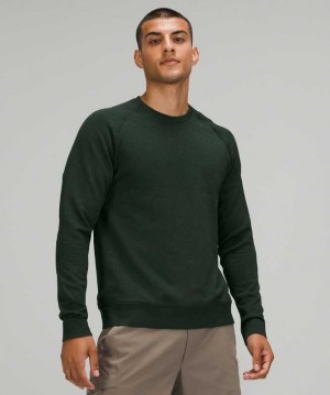 Lululemon Engineered Warmth Long Sleeve Crew Erkek Tişörtü Yeşil Yeşil | NKMJEZ-491