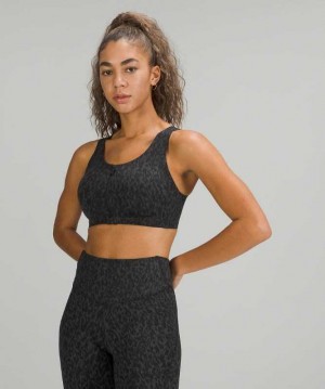Lululemon Enlite Front-Zip High Support, A–DDD(E) Cups Kadın Spor Sütyeni Leopar Camo Koyu | TRQHGD-532