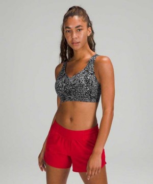 Lululemon Enlite Weave Kadın Spor Sütyeni Gri Siyah | ISFPLM-148