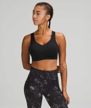 Lululemon Enlite Weave Kadın Spor Sütyeni Siyah | YPMDFO-486