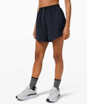 Lululemon Evergreen HR 4.5" Kadın Şort Lacivert Siyah | ZYKXSQ-753