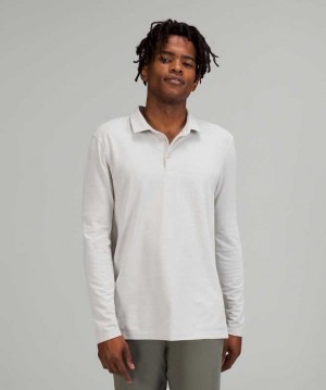 Lululemon Evolution Long Sleeve Polo Shirt Erkek Üstler Gri | LEMRTG-017
