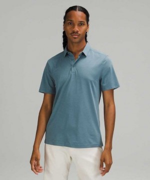 Lululemon Evolution Sleeve Polo Shirt Erkek Üstler Mavi | HWYZKI-470