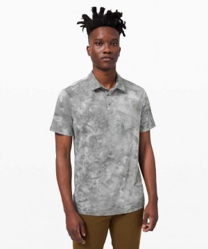 Lululemon Evolution Sleeve Polo Shirt Erkek Üstler Beyaz Gri | LFGRHW-148