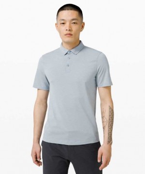 Lululemon Evolution Sleeve Polo Shirt Erkek Üstler Chambray | LQGXJW-859