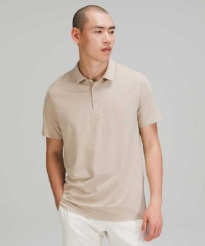 Lululemon Evolution Sleeve Polo Shirt Erkek Üstler Raw Linen | MHNOUB-270