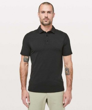 Lululemon Evolution Sleeve Polo Shirt Erkek Üstler Siyah | PBFJXW-215