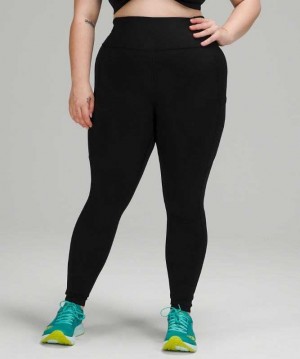 Lululemon Fast and Free High-Rise Tight 28" Kadın Tayt Siyah | GMVWHD-752