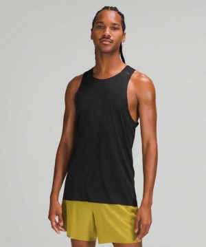 Lululemon Fast and Free Singlet Breathe Erkek Üstler Siyah | AYXUPV-073