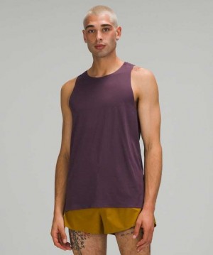 Lululemon Fast and Free Singlet Erkek Üstler Grape Thistle | SPOZAI-982