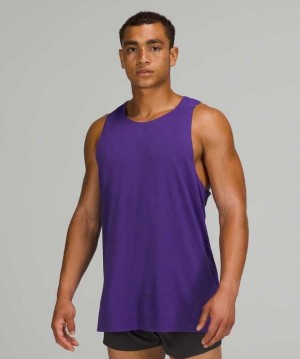 Lululemon Fast and Free Singlet Erkek Üstler Mor | ZTHSBC-748