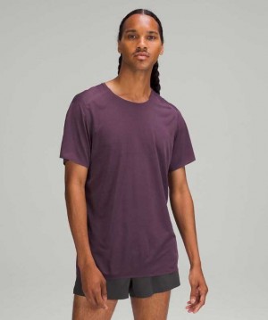 Lululemon Fast and Free Sleeve Shirt Breathe Erkek Üstler Grape Thistle | NMCVGZ-892