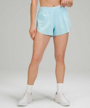Lululemon Find Your Pace High-Rise 3" Kadın Şort Mavi | UEDALJ-873