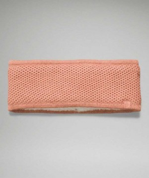 Lululemon Fleece-Lined Knit Ear Warmer Şapkalar Pembe | HCVGLB-813