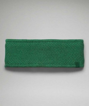 Lululemon Fleece-Lined Knit Ear Warmer Şapkalar Yeşil | PNOYRL-601
