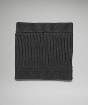 Lululemon Fleece-Lined Knit Neck Warmer Fular Siyah | VNIUCW-018