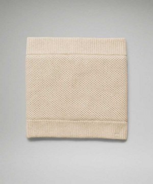Lululemon Fleece-Lined Knit Neck Warmer Fular Heathered Raw Linen | GMOYJV-940